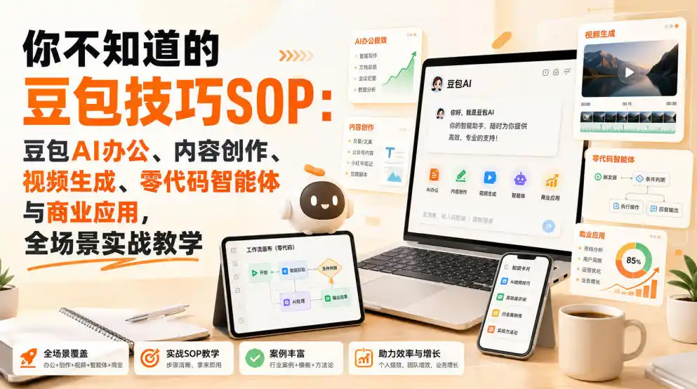 你不知道的豆包技巧SOP：豆包AI办公、内容创作、视频生成、零代码智能体与商业应用，全场景实战教学-北极星资源库