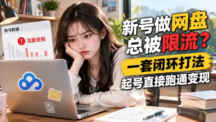 网盘拉新SOP：小白新号过限流-北极星资源库