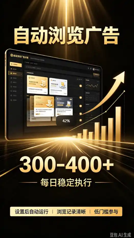 自动浏览广告计划，0门槛副业，日入300-400，躺賺稳定风口项目，无需人工操作，解放双手【揭秘】-北极星资源库