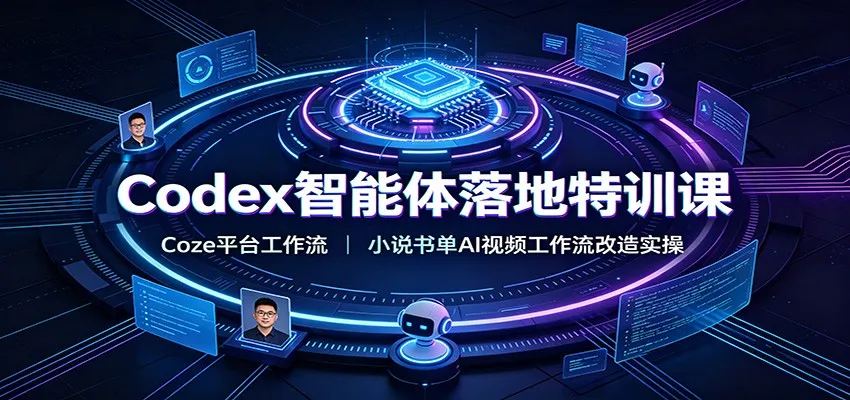 Codex智能体落地特训课：Coze平台工作流，小说书单AI视频工作流改造实操-北极星资源库