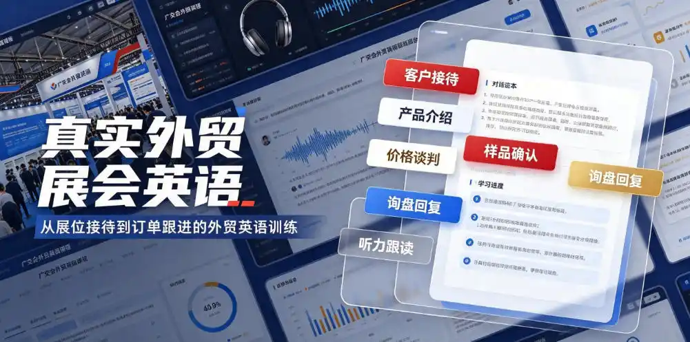 真实外贸展会英语，广交会外贸口语听力突击课程【音频】-北极星资源库