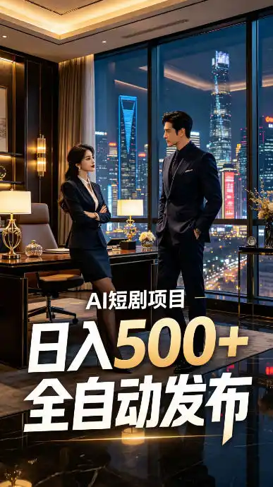 快手AI短剧自动发布，矩阵批量运营变现，轻资产副业项目，日入500+【揭秘】-北极星资源库