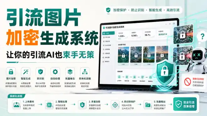 引流图片加密生成系统，让你的引流AI也束手无策-北极星资源库