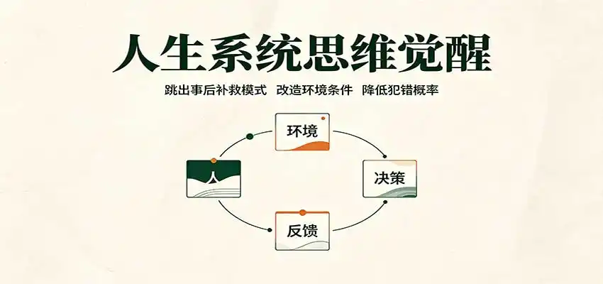 人生系统思维觉醒：跳出事后补救模式，改造环境条件，降低犯错概率-北极星资源库