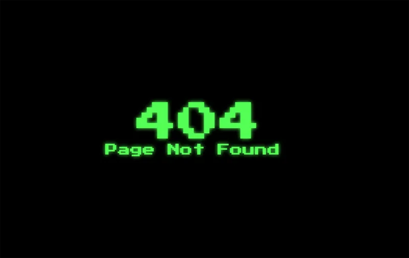 HTML黑色大气绿色发光字404错误页模板-北极星资源库