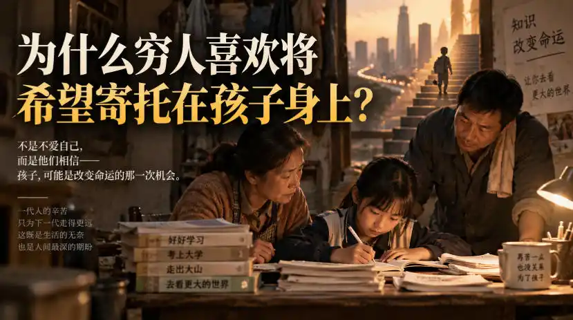 某社群精品文章：为什么穷人喜欢将希望寄托在孩子身上？-北极星资源库