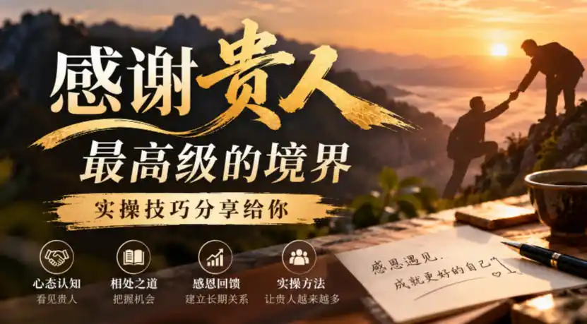 某公众号付费文章：感谢贵人最高级的境界，实操技巧分享给你-北极星资源库