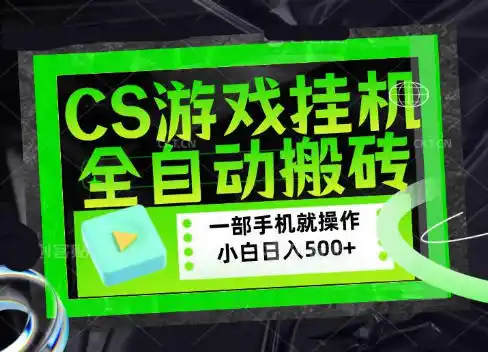 CSGO游戏挂G捡漏搬砖，超稳定的项目，带领1000+小白实现日入500+，数据可视频验证【揭秘】-北极星资源库