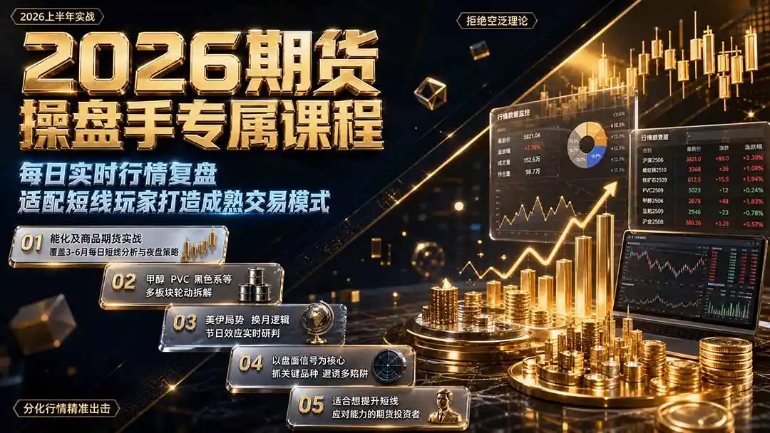 2026期货操盘手专属课程-更新8月，每日实时行情复盘，适配短线玩家打造成熟交易模式-北极星资源库