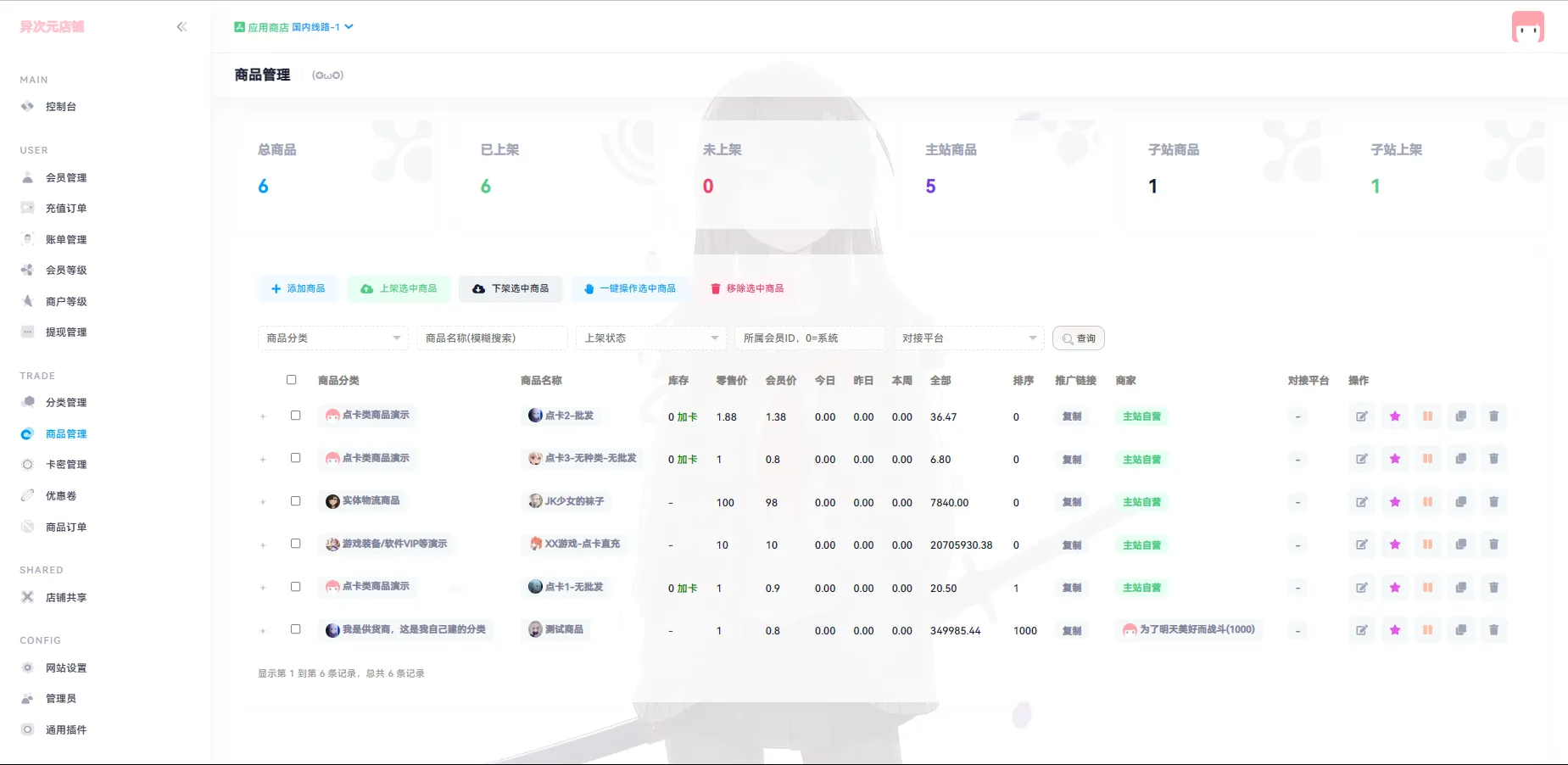 异次元发卡源码系统/荔枝发卡V3.0二次元风格发卡网全开源源码-北极星资源库