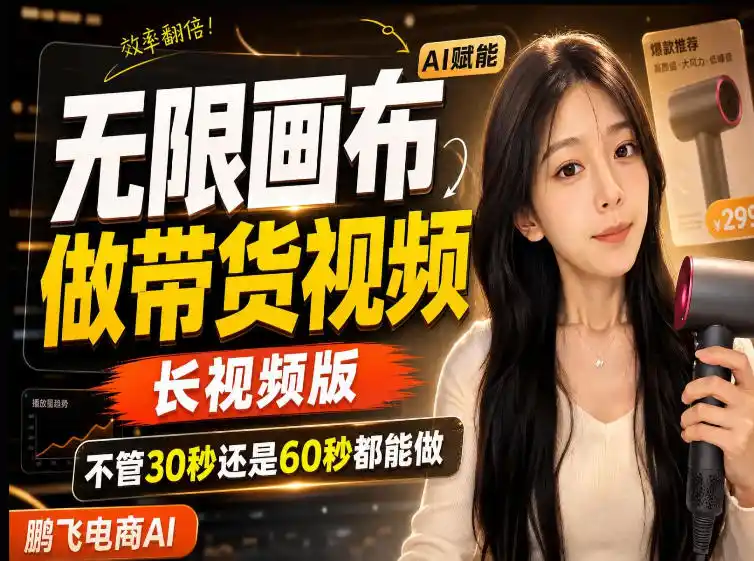 【保姆级教程】无限画布搭建长带货视频，拼接不翻车全程一致，小白跟着步骤也能上手-北极星资源库