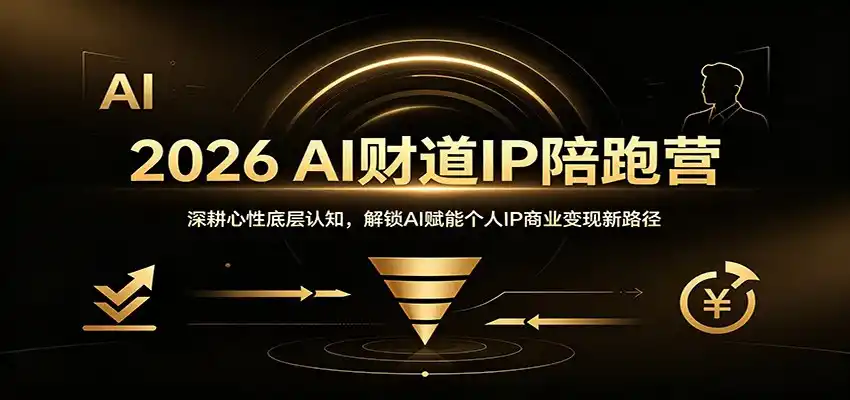 2026 AI财道IP陪跑营：深耕心性底层认知，解锁AI赋能个人IP商业变现新路径-北极星资源库