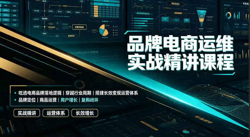 品牌电商运维实战精讲课程｜吃透电商品牌落地逻辑、穿越行业周期、搭建长效变现运营体系-北极星资源库