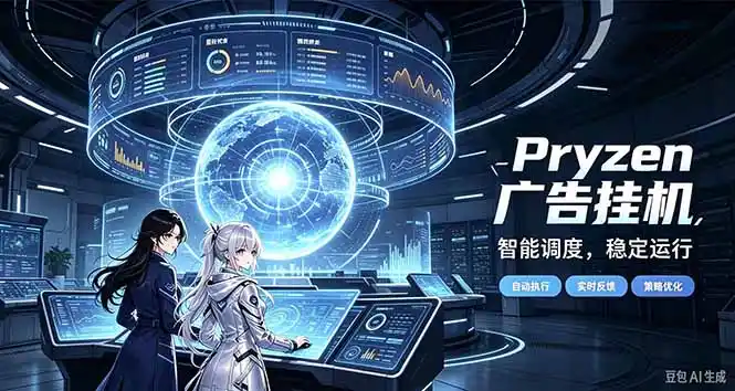 Pryzen广告全自动挂机给自己一个交代,门槛低,零基础小白也可以快速上手-北极星资源库