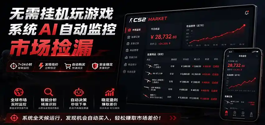 系统AI自动监控市场捡漏，不用玩游戏，只需要一部手机，支持任何形式数据验证-北极星资源库