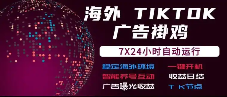 海外TikTok挂G流量变现，7X24自动运行，广告曝光收益，收益日结【揭秘】-北极星资源库