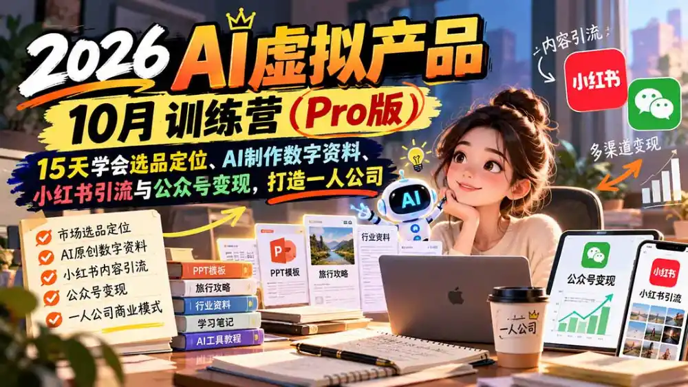 2026AI虚拟产品10月训练营(Pro版-北极星资源库