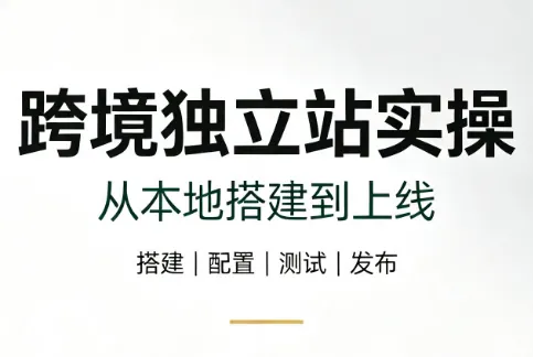 跨境独立站实操：从本地搭建到上线-北极星资源库