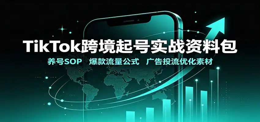 TikTok跨境起号实战资料包：养号SOP，爆款流量公式，广告投流优化素材-北极星资源库