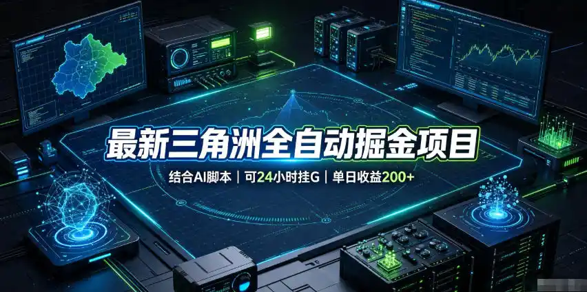 最新三角洲全自动掘金项目，结合AI脚本，可24小时挂G，单日收益200+【揭秘】-北极星资源库