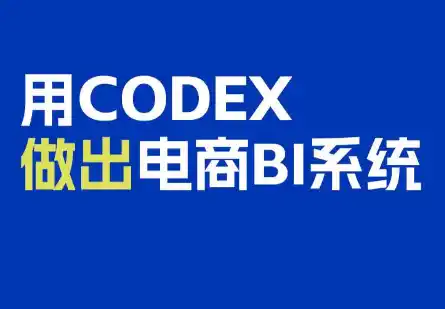电商108将·用Codex做出电商BI系统-北极星资源库