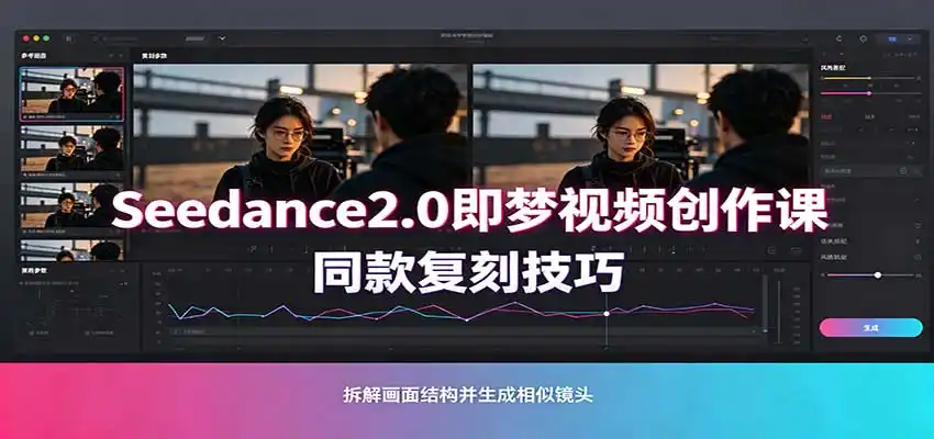 Seedance2.0即梦视频创作课：剧本式视频制作，同款复刻技巧，多行业案例落地教学-北极星资源库