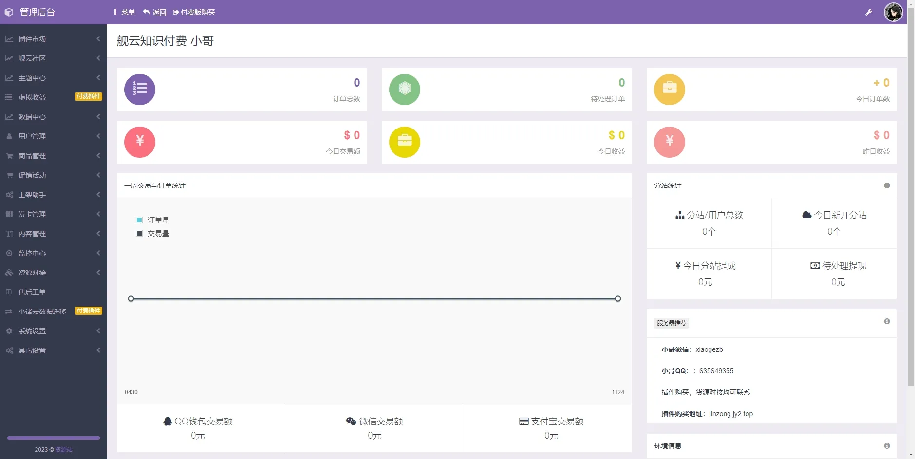 彩虹商城时光模板系统初创版