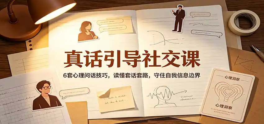 真话引导社交课：6套心理问话技巧，读懂套话套路，守住自我信息边界-北极星资源库