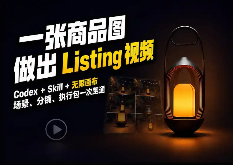 Codex+无限画布，把一张商品图变成可执行的Amazon Listing视频-北极星资源库