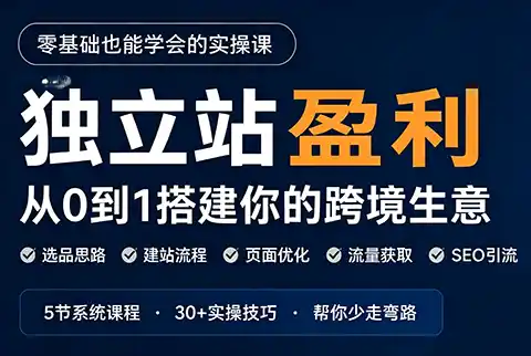 刘老师·5节课跑通独立站盈利全流程-北极星资源库