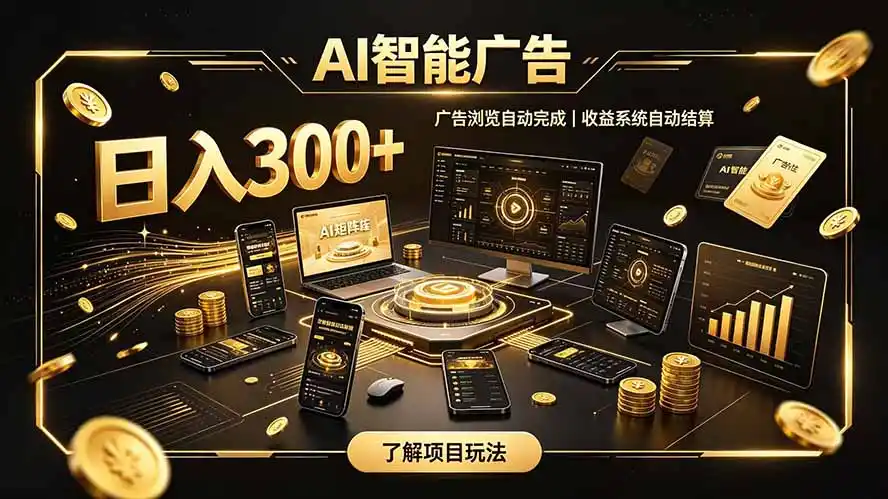 自研 AI 系统｜轻资产起步｜长期稳定收益｜宝妈 上班族轻轻松松日入300+-北极星资源库