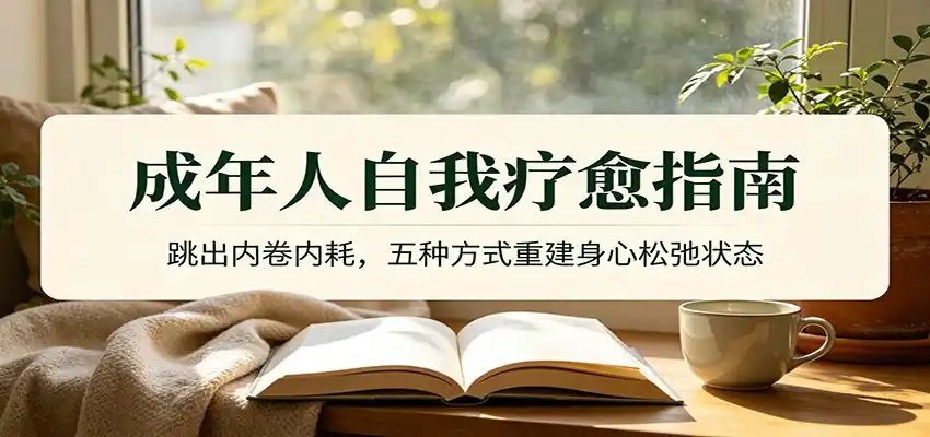 成年人自我疗愈指南：跳出内卷内耗，五种方式重建身心松弛状态-北极星资源库