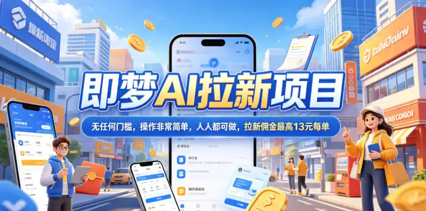 2026年即梦AI拉新项目最新玩法，无任何门槛，操作非常简单，人人都可做，拉新佣金最高13米每单(更新07月25日)-北极星资源库