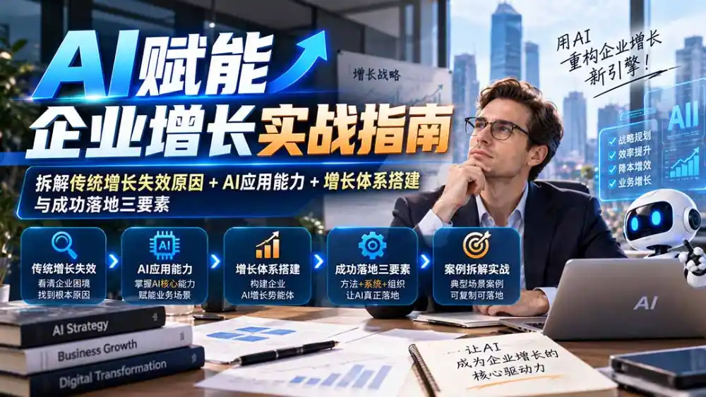 【无水印】AI赋能企业增长实战指南：拆解传统增长失效原因+AI应用能力+增长体系搭建与成功落地三要素-北极星资源库