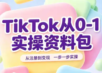 TikTok从0-1实操资料包：养号SOP+爆款公式+投流手册-北极星资源库
