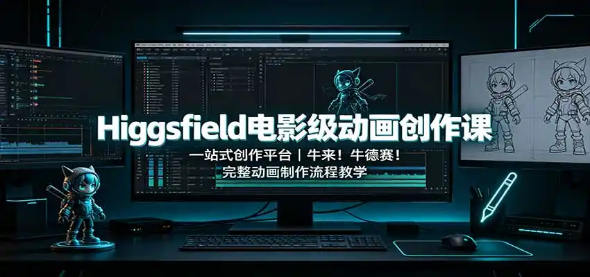 Higgsfield电影级动画创作课：一站式创作平台，牛来！牛德赛！完整动画制作流程教学-北极星资源库