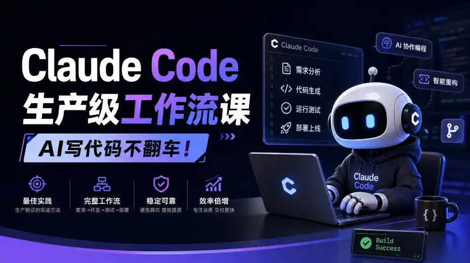 Claude Code生产级工作流课，AI写代码不翻车！【原创双语字幕】-北极星资源库