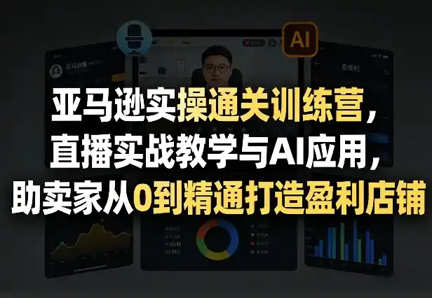 亚马逊实操通关训练营，直播实战教学与AI应用，助卖家从0到精通打造盈利店铺(更新8月8日)-北极星资源库