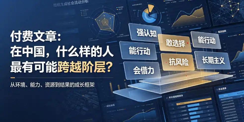 付费文章:在中国,什么样的人最有可能跨越阶层?-北极星资源库