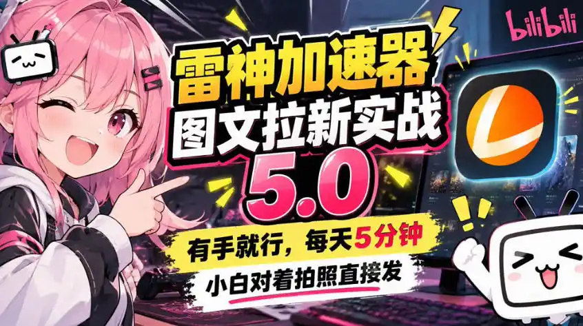 雷神加速器图文拉新实战5.0，有手就行，小白对着拍照发-北极星资源库