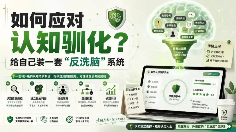 付费文章：如何应对认知驯化？给自己装一套“反洗脑”系统-北极星资源库