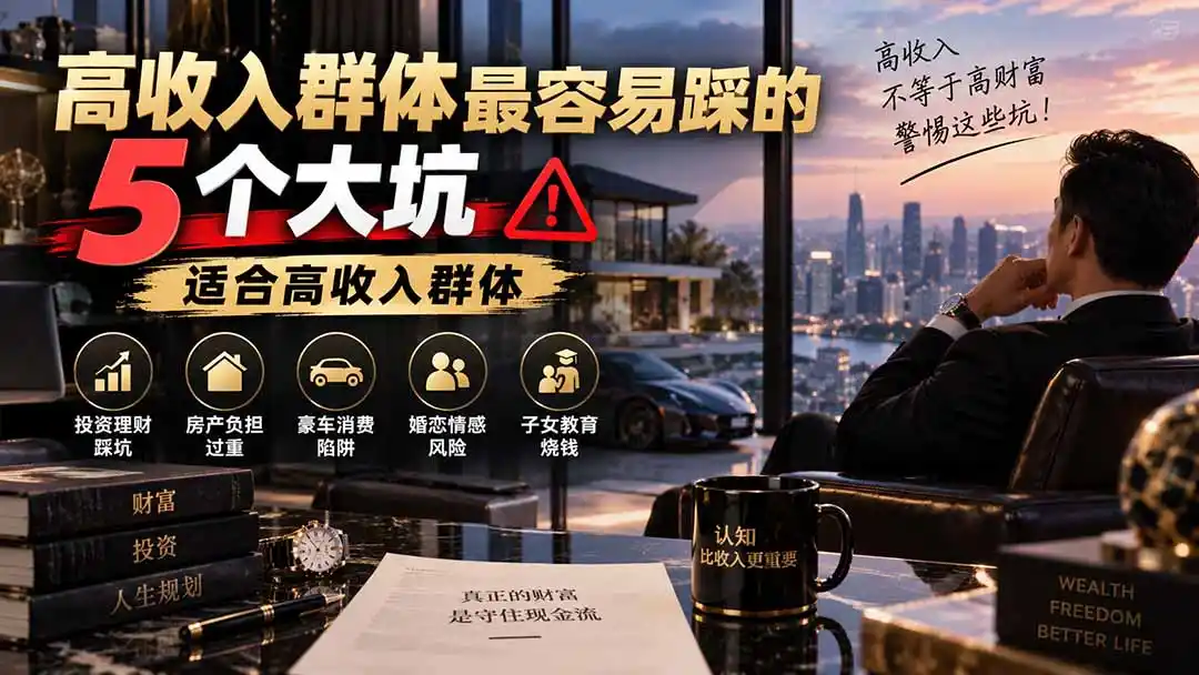 付费文章：高收入群体最容易踩的5个大坑，适合高收入群体-北极星资源库