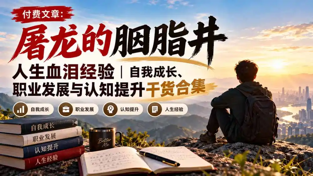 付费文章：屠龙的胭脂井人生血泪经验｜自我成长、职业发展与认知提升干货合集-北极星资源库