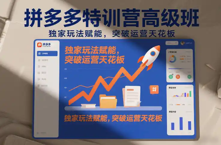 拼多多特训营高阶班，独家玩法赋能，突破运营天花板(更新260819)-北极星资源库