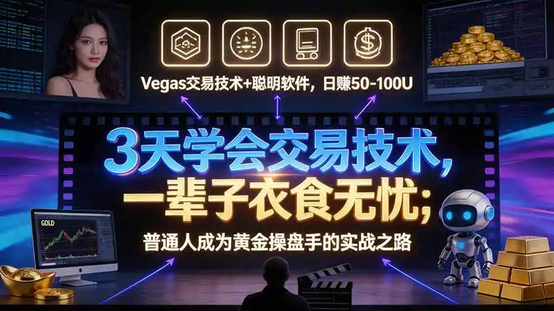 3 天学会 顺势而为交易系统，趋势看得懂、下单有依据：软件自动帮你盯盘，新手也能稳定复利-北极星资源库