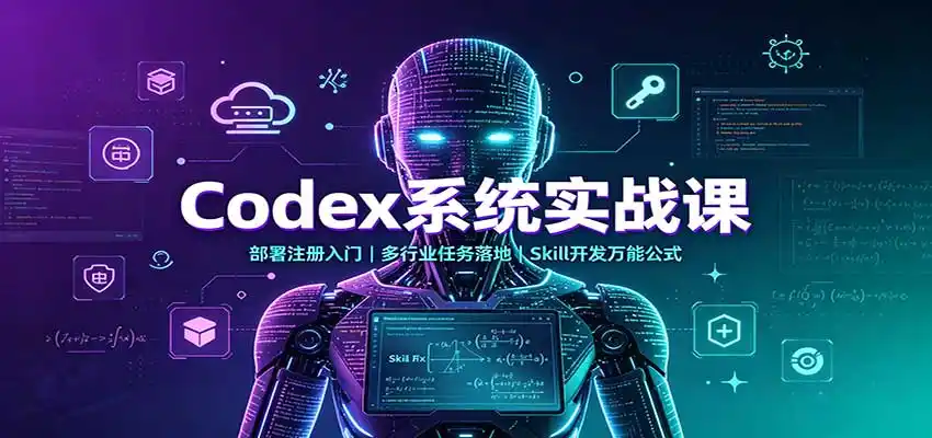 Codex系统实战课：部署注册入门，多行业任务落地，Skill开发万能公式-北极星资源库
