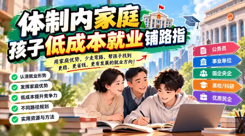 某公众号付费文章：体制内家庭，孩子低成本就业铺路指-北极星资源库