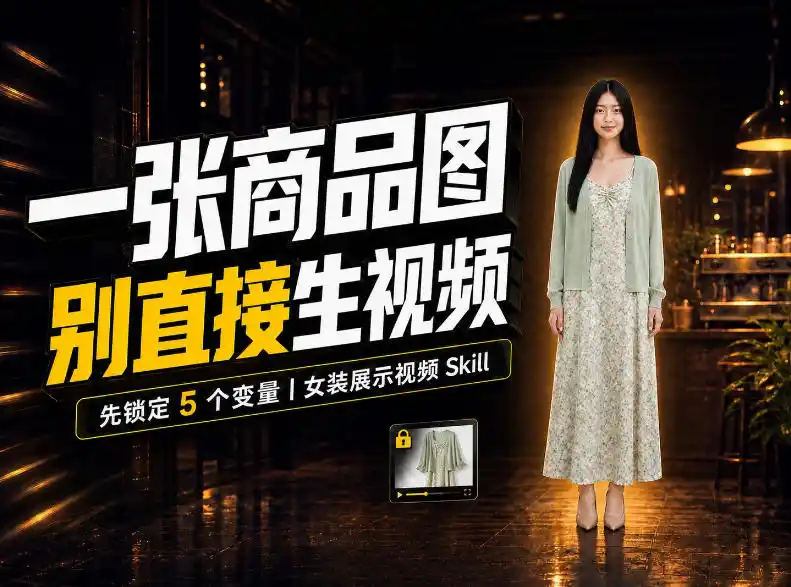 女装AI视频总翻车?问题不在提示词,女装展示视频Skill先锁定5个变量!-北极星资源库