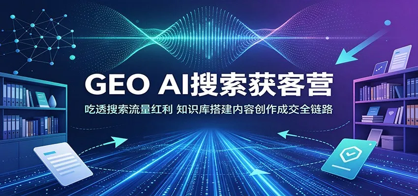 GEO AI搜索获客营：吃透搜索流量红利，知识库搭建内容创作成交全链路-北极星资源库
