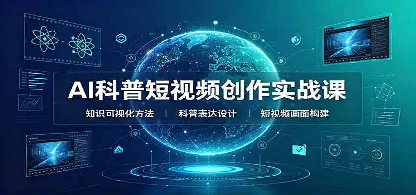 AI科普短视频创作实战课：配套要点文档，文案与视频提示词模板教学-北极星资源库